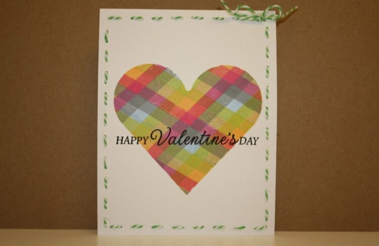 Plaid stamped heart