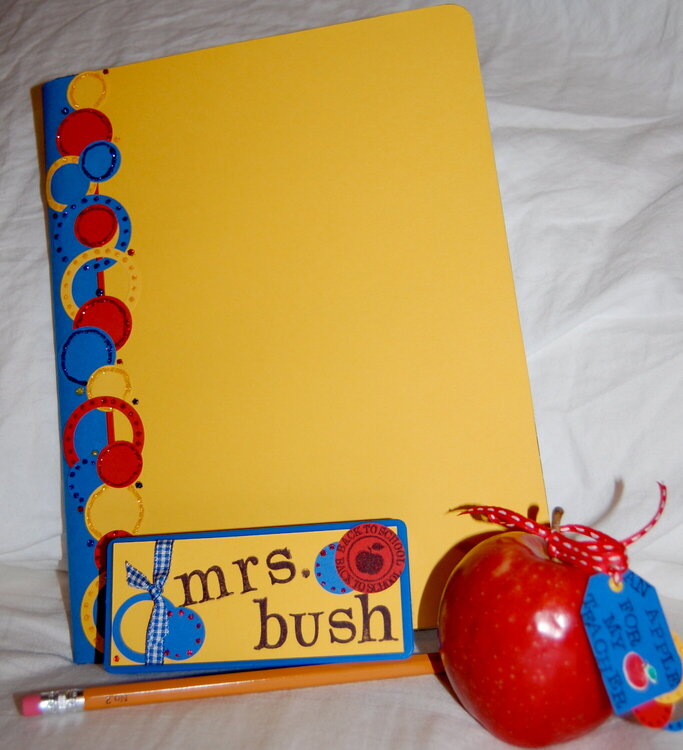 Altered Notebook, Dry Eraser and Apple Tag