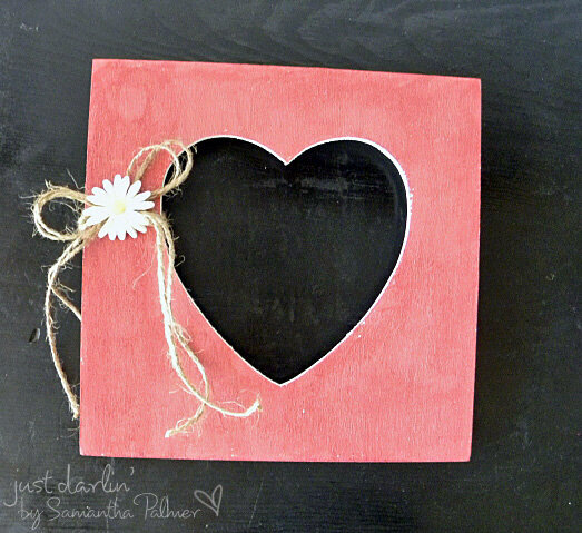 Altered Wooden Heart Frame