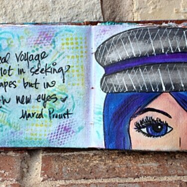 TCW Mixed Media Art Journal Page by Rita Barakat