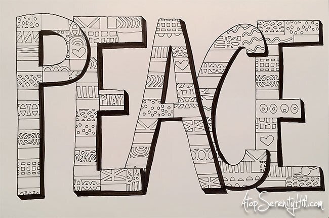 Peace Doodle Art Journal by Consie Sindet **The Crafters Workshop