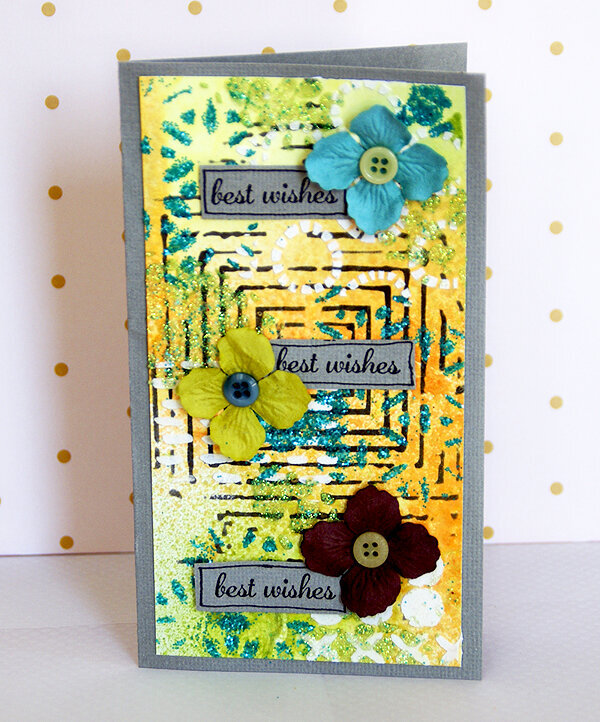 Best Wishes - Mixed Media Cards by TCW DT Member Sanna Lippert