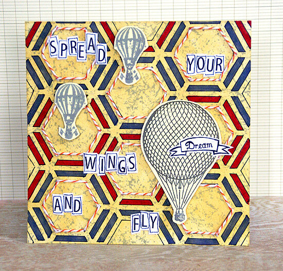 Easy stencil ideas for cards by Sanna Lippert