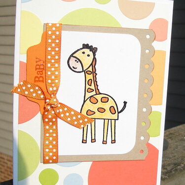 Giraffe Baby Card