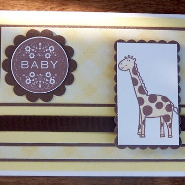 Baby Card-yellow &amp; brown
