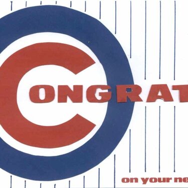 Congrats card... Cubs style