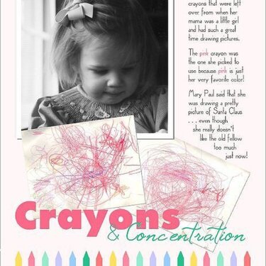. . crayons &amp;  concentration . . 