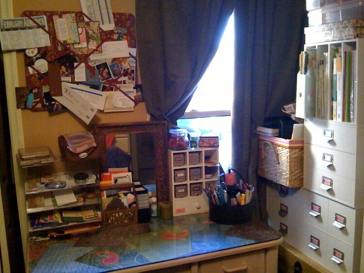 The scrapbook corner of my bedroom