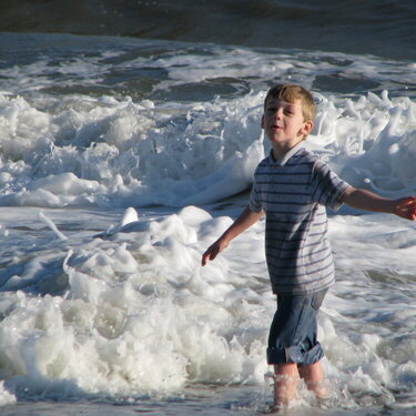 Zach in the waves