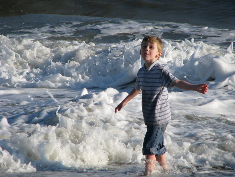 Zach in the waves