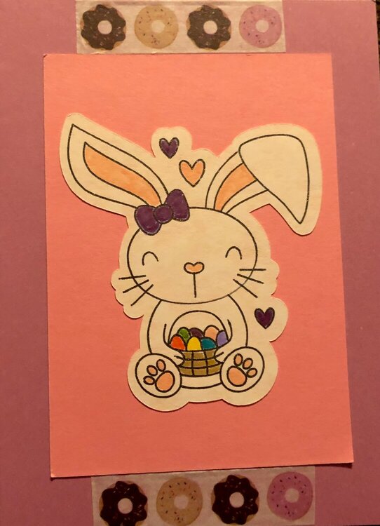 Easter bunny card 2