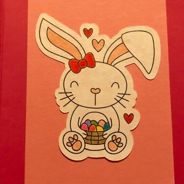 Easter bunny card 3