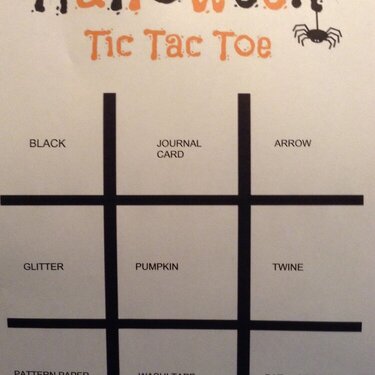 October tic tac toe challenge