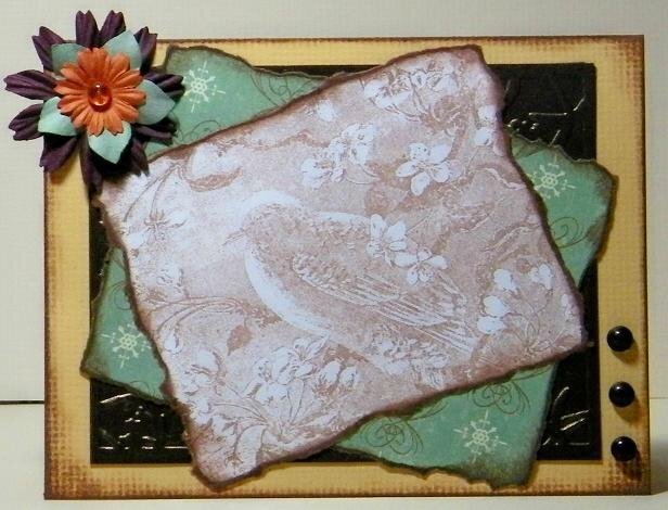 Dove stamped card