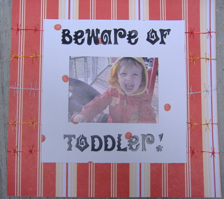 Beware of Toddler