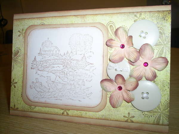 Vintage button christmas card :0)