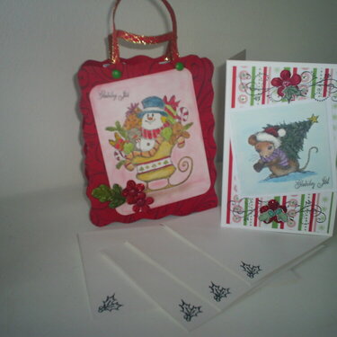 Christmas gift bag and a Card