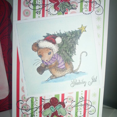 My cute mouse is getting here christmastree :=)