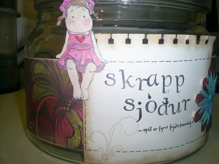 My scrap-money jar :0)