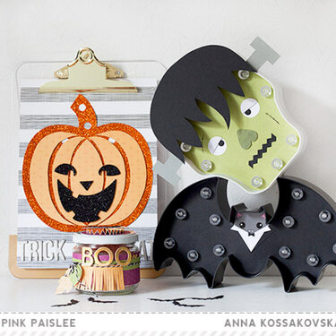 Halloween Home Decor with HS Marquee Love and Pink Paislee by Anna Kossadovskaya