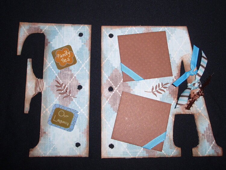 FAMILY CHIPBOARD KIT BROWN/BLUE - PAGE 1 &amp; 2