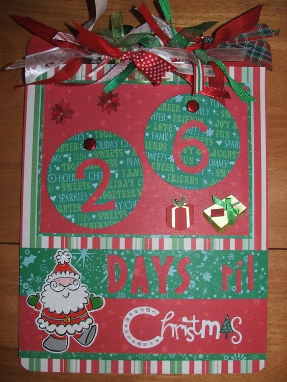 Countdown to Christmas Altered Clipboard