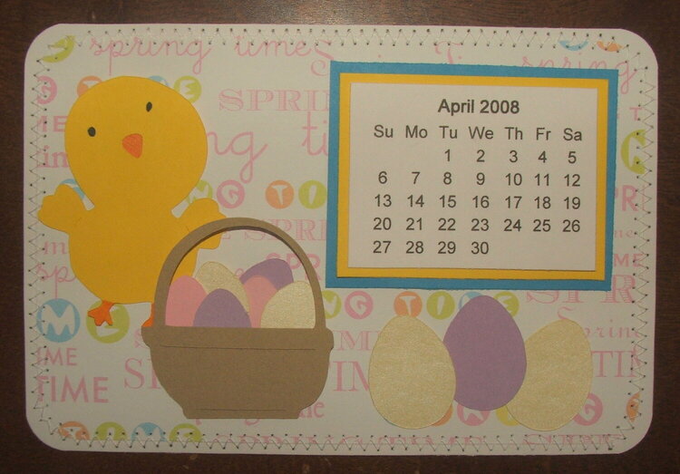 April Calendar Card