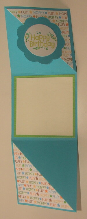Happy Birthday Card - Triangle Fold Inside