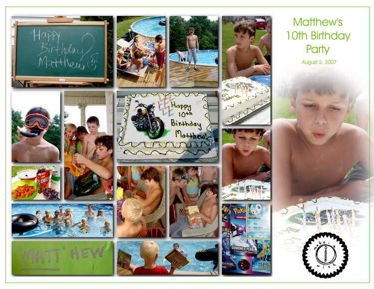 Birthday Party (16 pics on one 8.5x11 page)