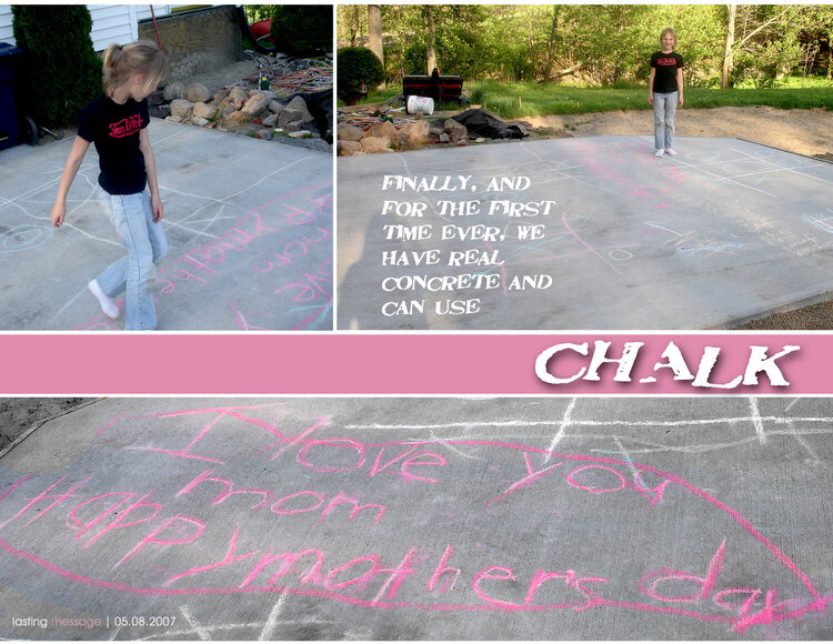 Finally ... chalk