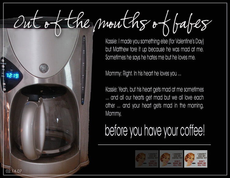 Before you have your coffee ...