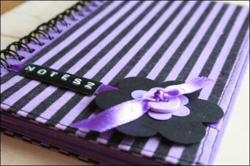 striped notebook