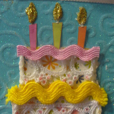 Birthday Cake Card Candles