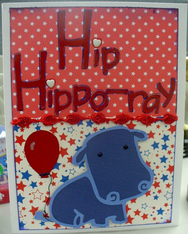 Hip Hippo-ray Birthday Card