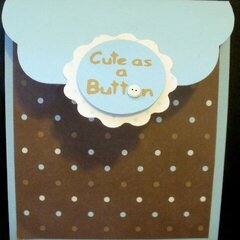 Cute as a Button Baby Shower Invite