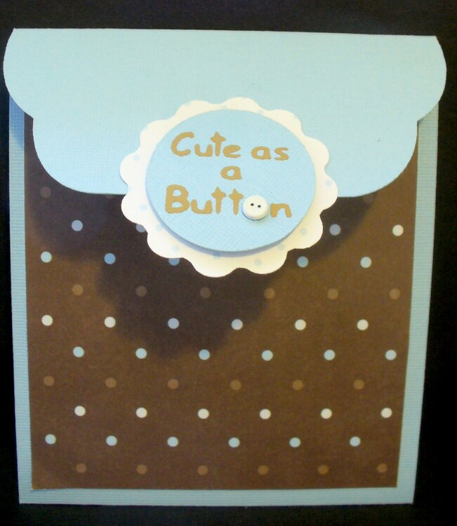 Cute as a Button Baby Shower Invite