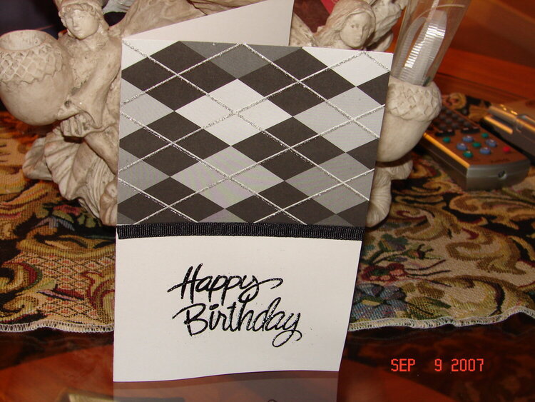 Male birthday card