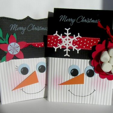 Snowman cocoa cards