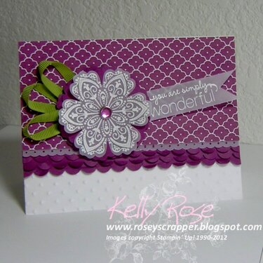Mixed bunch embossing on vellum