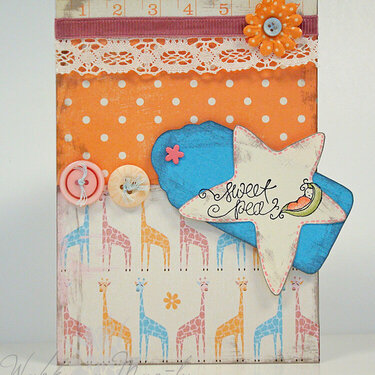 Sweet Pea Baby Girl Card