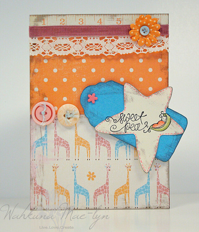 Sweet Pea Baby Girl Card