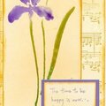 Watercolor Iris Card
