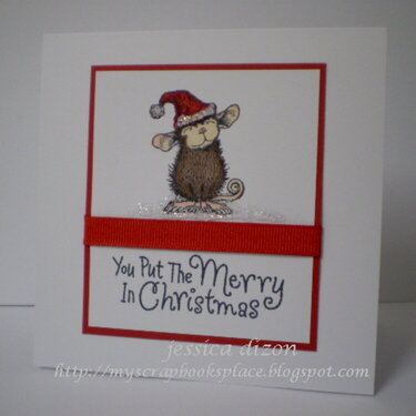 Clean and Simple House Mouse Christmas