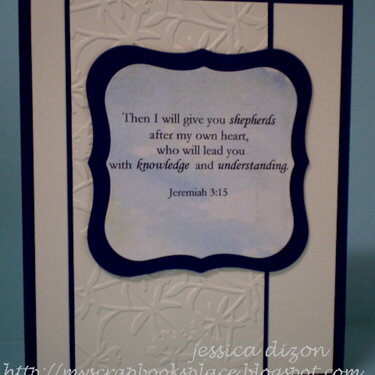 For Our Guest Pastor {Jeremiah 3:15}