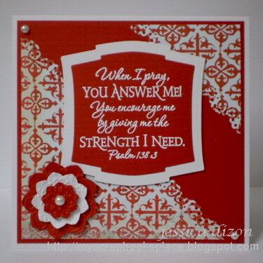 Red and White for Birthday Card