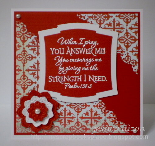 Red and White for Birthday Card