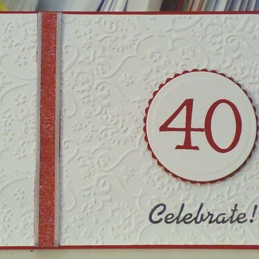 40th Wedding Anniversary Card