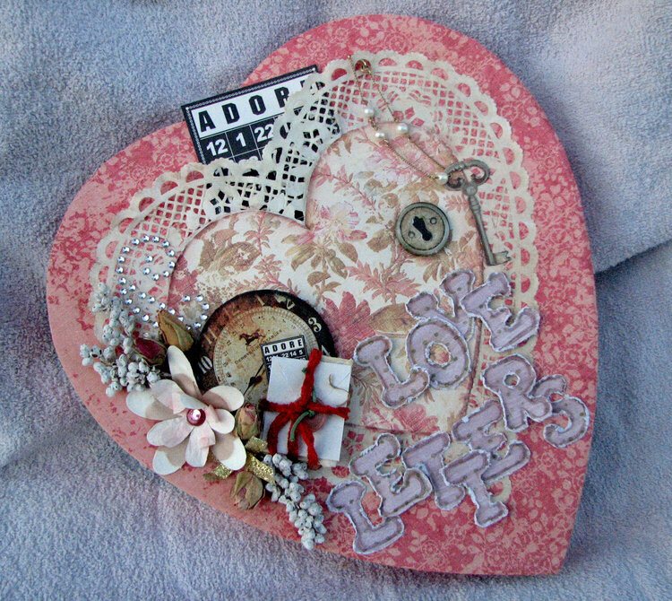 Altered Valentine Box  LOVE LETTERS