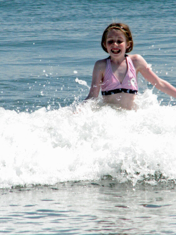 Hannah in Nantasket Beach Surf