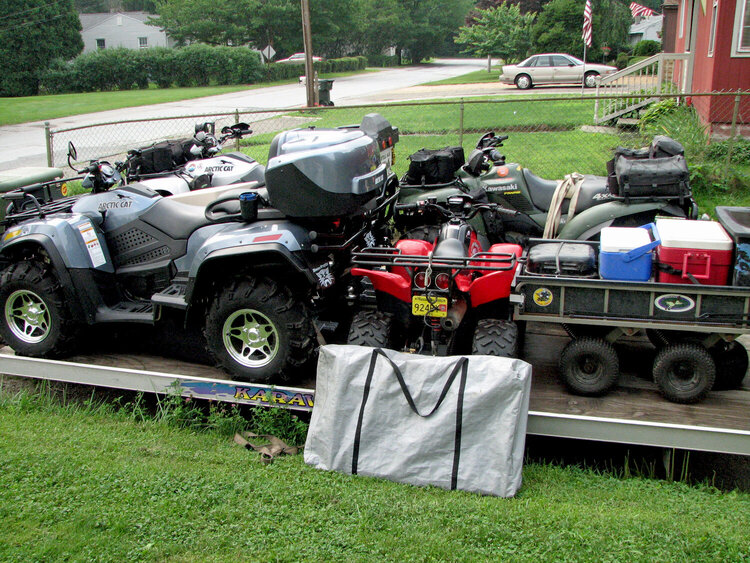 Trailer loaded for trip to North Country